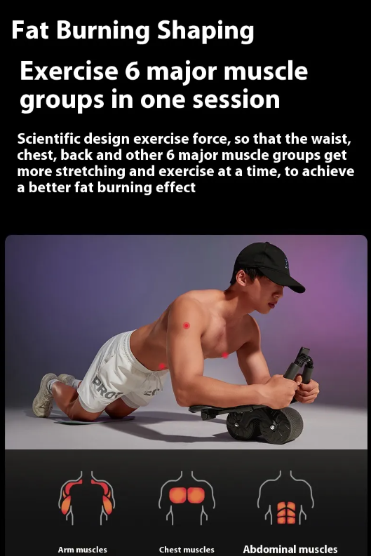 Ab Roller Wheel - Automatic Rebound for Ultimate Core Training