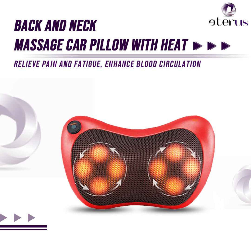 Massage Pillow with Heat - Back and Neck Relief Anytime, Anywhere