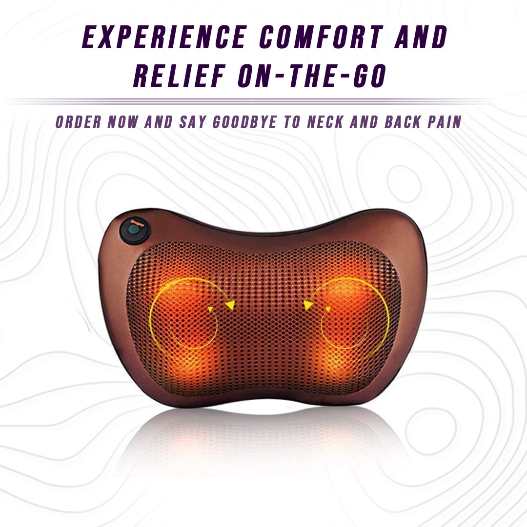 Massage Pillow with Heat - Back and Neck Relief Anytime, Anywhere